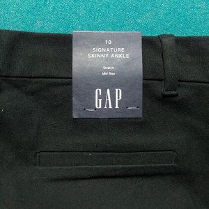 GAP Black Signature Skinny Ankle Mid Rise Pants